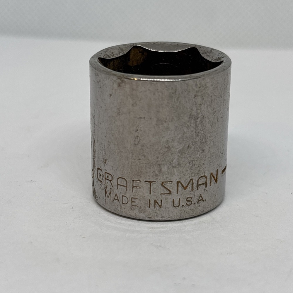 Craftsman 3/8" Drive 13/16" 6 Point Shallow Socket SAE G 43008 USA